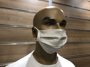 Μάσκα υφασμάτινη πλισέ για προστασία από τον Cocid-19